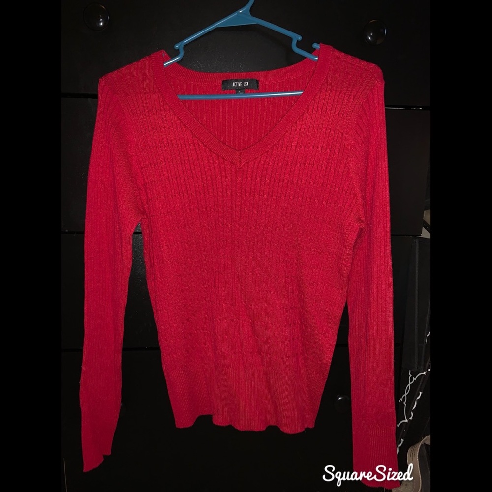 Long Sleeve V Neck